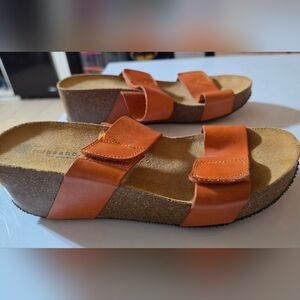 Lola Sabbia For Eric Michael Sandal In Orange Leather 10